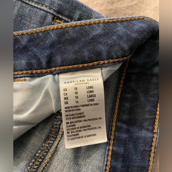 American Eagle Mid Wash Jegging - 10 LONG - Picture 3 of 5